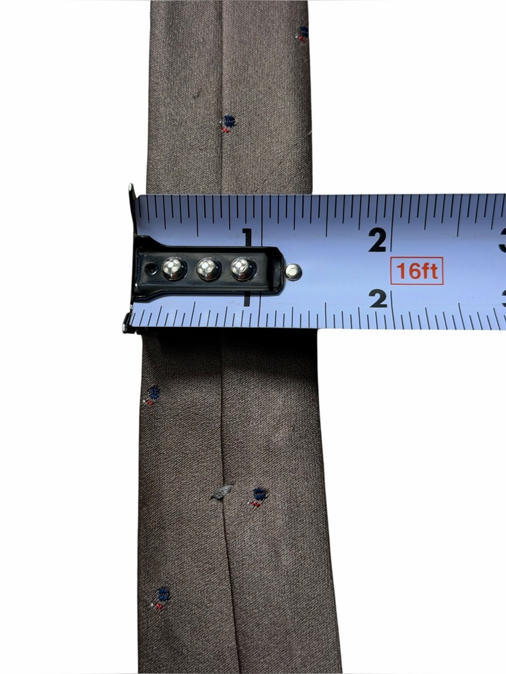 Christian Dior Vintage Silk Tie Brown Gray Mini Logo Pattern Made in Italy - Picture 10 of 10